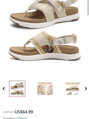 Women’s Beige Comfort Sandals with Adjustable Straps